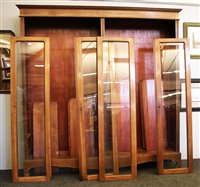 Lot 727a - A large Edwardian walnut bookcase