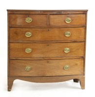 Lot 648 - A Regency mahogany bow front chest of drawers