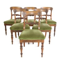 Lot 604 - A set of six Victorian mahogany dining chairs (6)