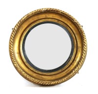 Lot 572 - A Regency gilt framed convex wall mirror