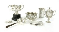 Lot 110 - A small quantity of silver items