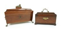 Lot 158 - Two tea caddies: the first 18th century mahogany