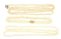 Lot 59 - A single row cultured freshwater pearl necklace