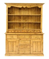 Lot 595 - A pine kitchen dresser