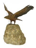 Lot 304 - A cold painted bronze eagle