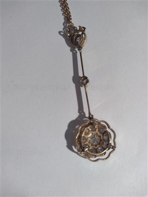 Lot 110 - A gold diamond set Edna May pendant, c.1915