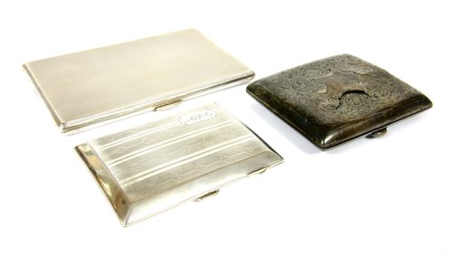 Lot 60 - A silver cigarette case