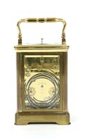 Lot 138 - A French brass carriage clock by L'Epee