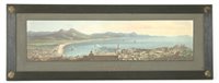 Lot 473 - A 19th century engraving and water colour of Napoli