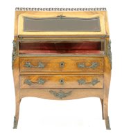 Lot 607 - A late 19th century Louis XV style Kingwood bureau bijouterie cabinet