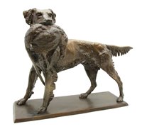 Lot 179 - A bronze of a dog by Paul Riley