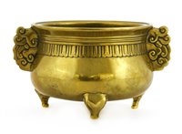Lot 186 - A Chinese gilt bronze incense burner