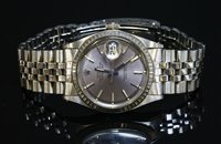 Lot 617 - A gentlemen's stainless steel Rolex Oyster Perpetual Datejust automatic bracelet watch, c.1969