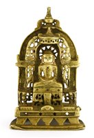Lot 11 - An Indian copper-alloy Jainism tirthankara shrine