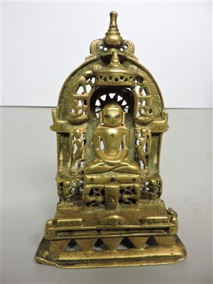 Lot 11 - An Indian copper-alloy Jainism tirthankara shrine