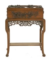 Lot 326 - A Chinese wooden sewing box