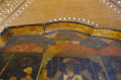 Lot 157 - A Mughal Persian lacquered papier mâché tray