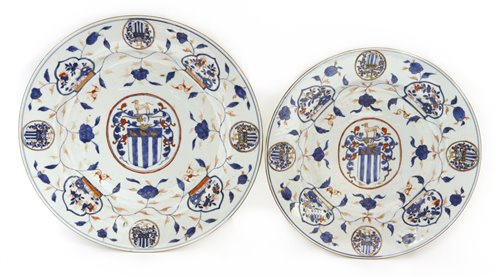 Lot 53 - Two Chinese export Imari chargers