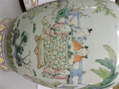 Lot 110 - A Chinese famille rose vase