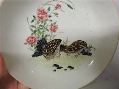 Lot 379 - A Chinese famille rose saucer