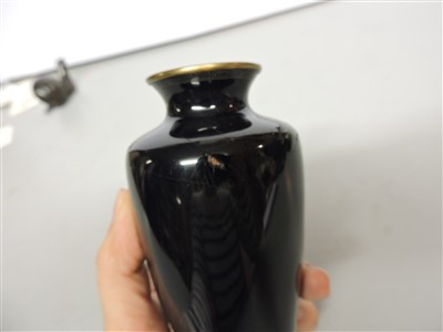 Lot 506 - A pair of Japanese cloisonné vases