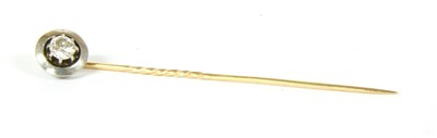 Lot 25A - An Art Deco single stone diamond stick pin
