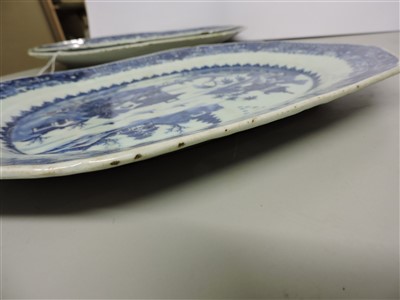 Lot 51 - A collection of four Chinese blue and white meat dishes