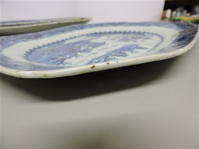 Lot 51 - A collection of four Chinese blue and white meat dishes