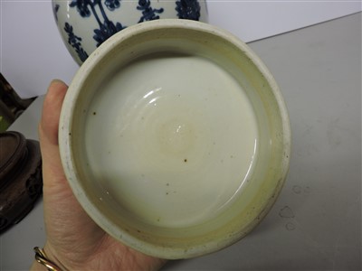 Lot 48 - A Chinese blue and white jar and cover