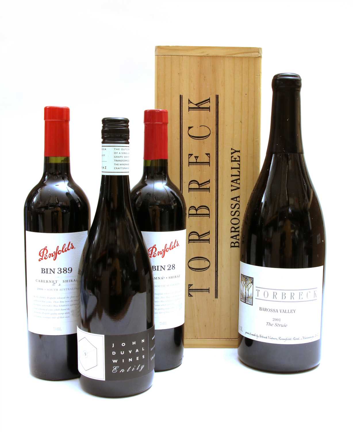 Lot 177 - Assorted Australian red wines: Penfolds, Torbrek and John Duval Wines, 3 bottles and 1 magnum