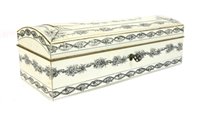 Lot 174 - A Vizagapatam ivory and penwork casket
