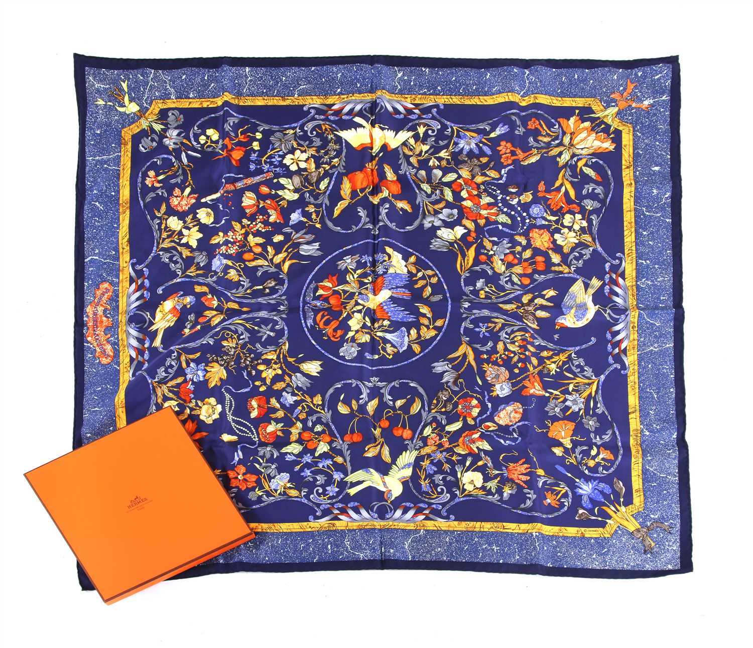 Lot 244 - A Hermes silk scarf