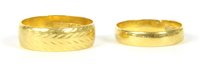 Lot 175 - Two gold wedding rings