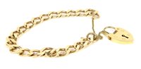 Lot 164 - A 9ct gold filed curb link bracelet