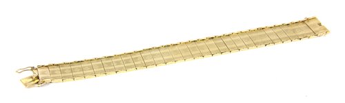 Lot 170 - A 9ct gold panel bracelet