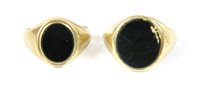Lot 9 - Two onyx signet rings