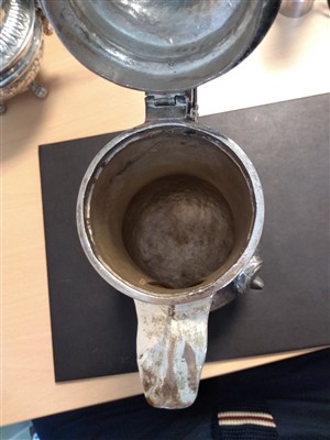 Lot 88 - A silver hot water pot