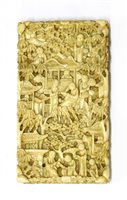 Lot 234 - A Chinese Canton ivory card case
