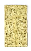 Lot 235 - A Chinese Canton ivory card case
