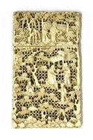 Lot 237 - A Chinese Canton ivory card case