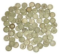 Lot 97 - A quantity of silver coins