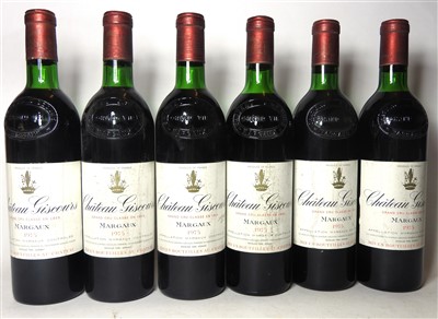 Lot 250 - Château Giscours, Margaux, 3rd growth, 1975, six bottles