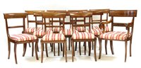 Lot 844 - A harlequin set of eleven mahogany dining chairs