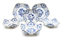 Lot 417 - Six Meissen pierced bowls