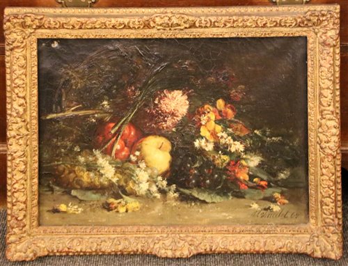 Lot 507 - Victor Vincelet  STILL LIFE OF FLOWERS signed and dated 69