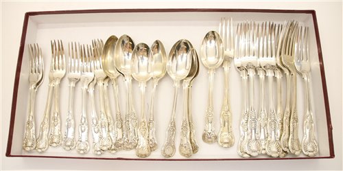 Lot 116 - A collection of silver mixed flatware