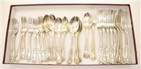 Lot 116 - A collection of silver mixed flatware
