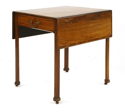 Lot 788 - A George III inlaid and crossbanded Pembroke table