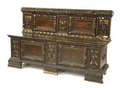 Lot 639 - An Italian carved and gilded box seat