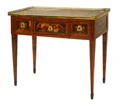 Lot 769 - A Dutch marquetry writing table